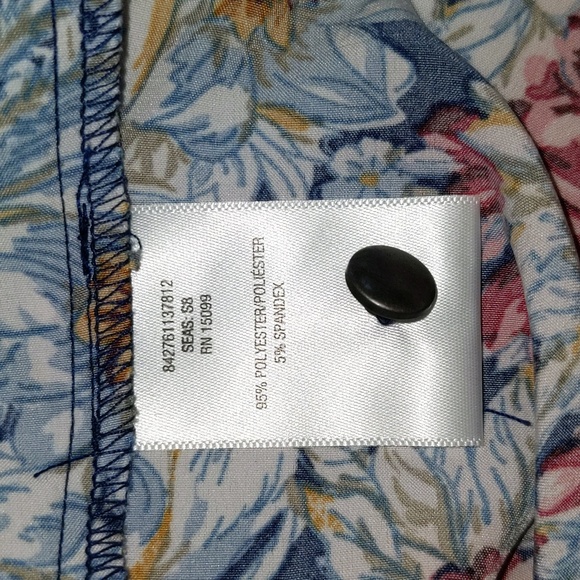 Laura Scott Petite Women's Size XLP Floral print Long Sleeve Shirt - Picture 11 of 12